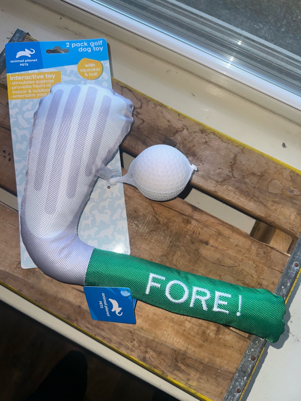 Animal Planet Pets FORE! Plush Golf Club Dog Toy ~ New